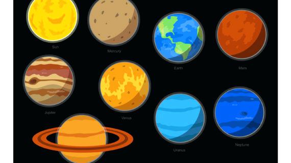 570x320 Pictures Of Solar System Planets Avawelch Club - Solar System Drawing For Kids