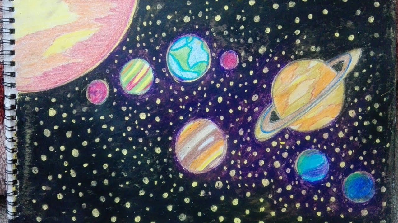 Космический пейзаж рисунок легкий. Рисование для детей космос. Рисунок на тему космос. Космос красками для детей. Рисование с детьми на тему космос.