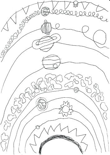 354x500 solar system drawing solar system drawing for kids the planets - Solar System Drawing Project