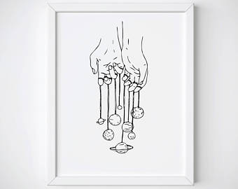 340x270 Tumblr Art Etsy - Solar System Drawing Tumblr