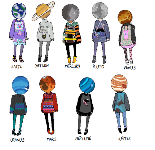 500x484 shyghost instead of them being spread out - Solar System Drawing Tumblr