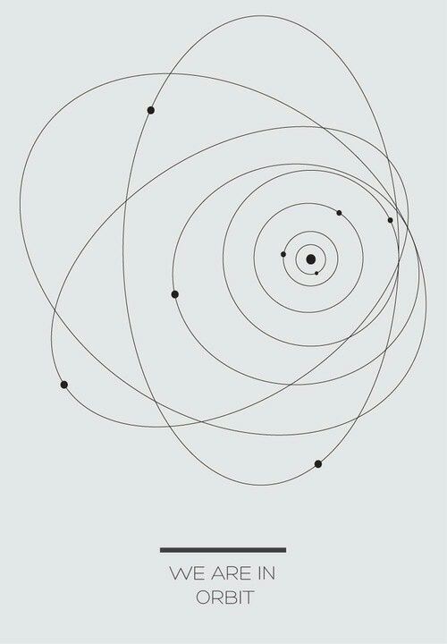 500x720 Solar System Orbit Tattoo - Solar System Line Drawing