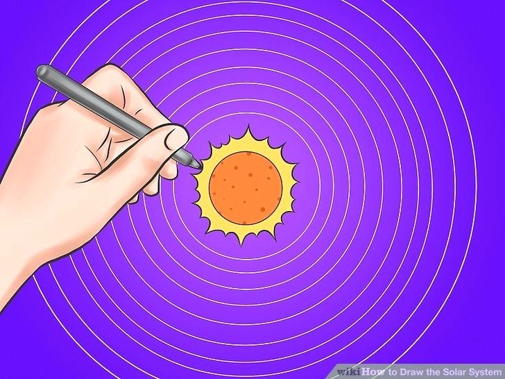 728x546 what makes a solar system image titled draw the solar system step - Solar System Planets Drawing