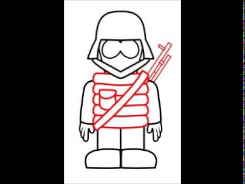 480x360 How To Draw A Cartoon Soldier Hd - Soldier Cartoon Drawing