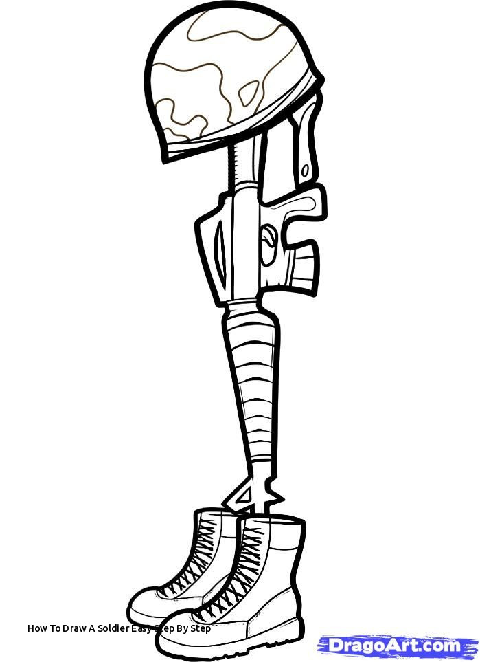 699x963 How To Draw A Soldier Easy Step - Soldier Drawing