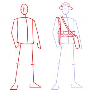 302x302 how to draw soldiers, step - Soldier Drawing