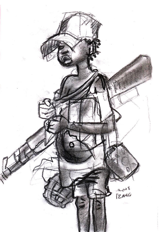 629x900 Plight Of A Child Soldier Drawing - Soldier Drawing