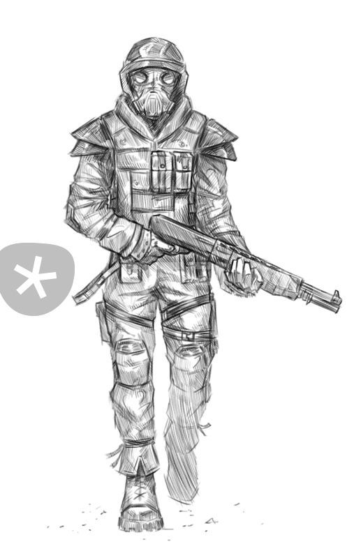 517x800 Soldier Drawing Art Prints And Posters - Soldier Drawing
