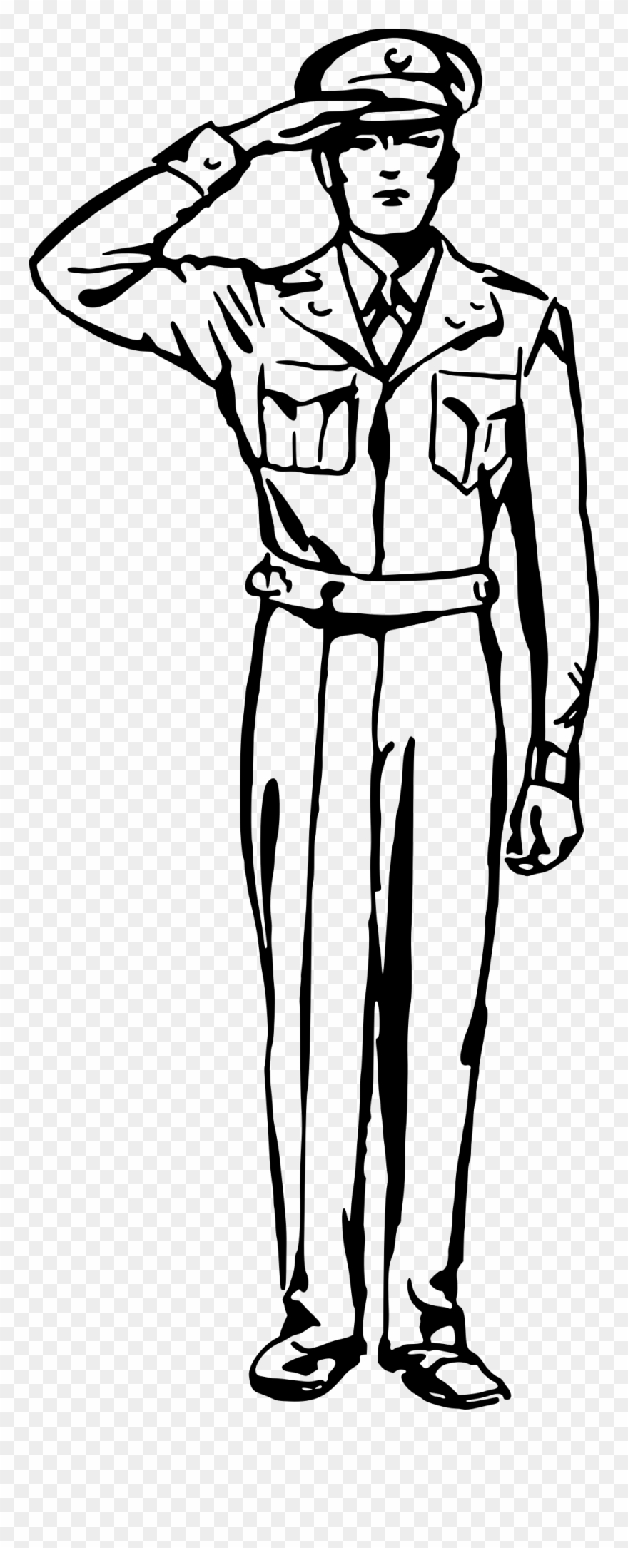 880x2170 soldier saluting drawing at getdrawings - Soldier Drawing