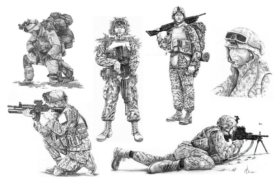 900x582 soldiers drawing - Soldier Drawing
