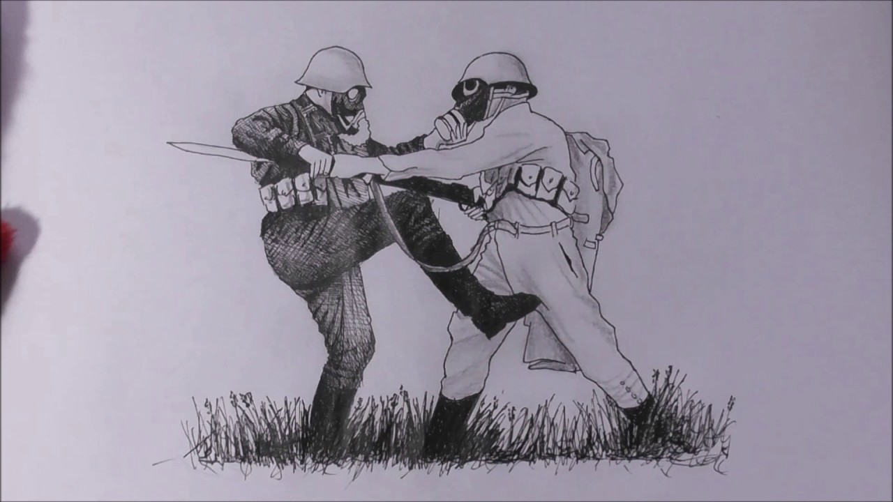 1280x720 speed drawing fighting soldiers - Soldier Drawing