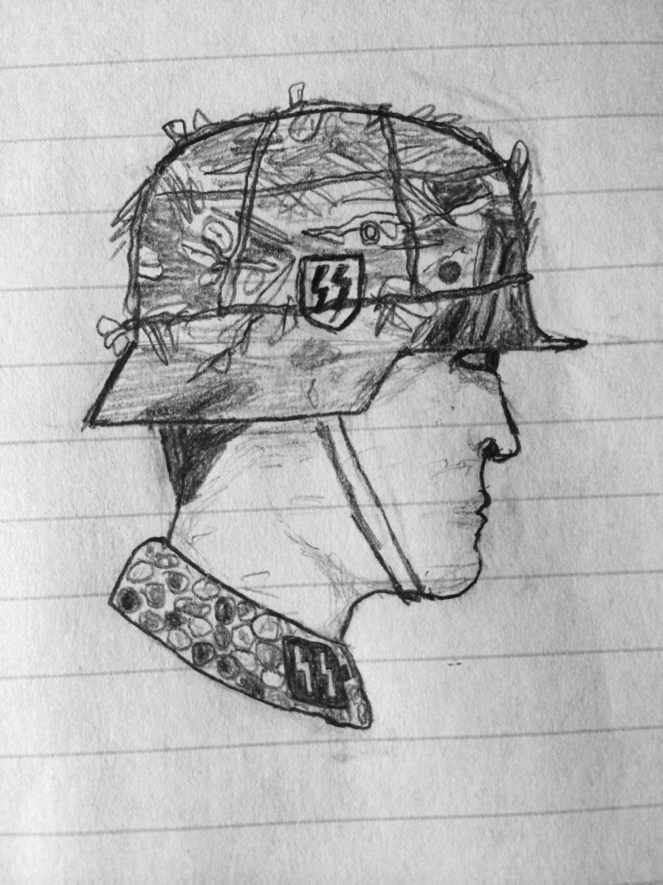 1301x1735 Waffen Ss Soldier Drawing - Soldier Drawing