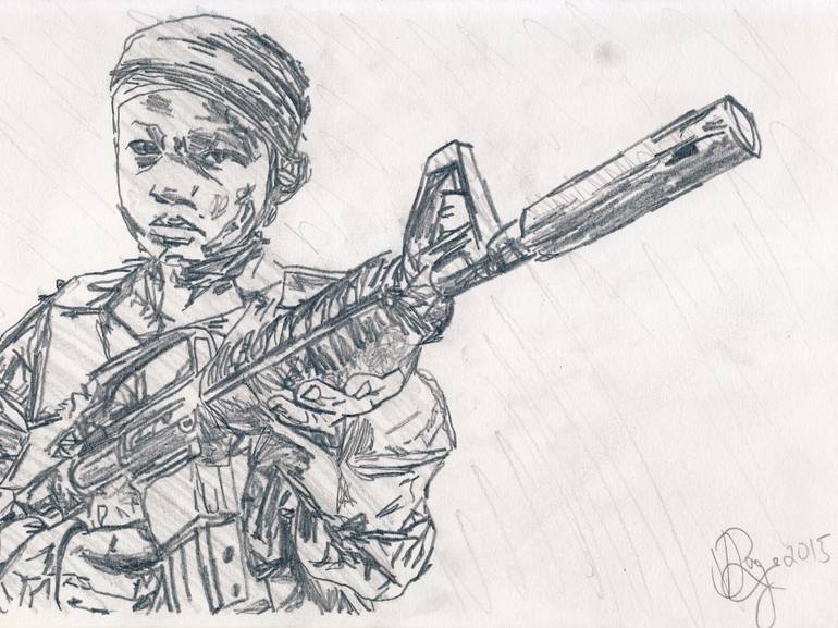 770x577 child soldiers drawing - Soldier Drawing
