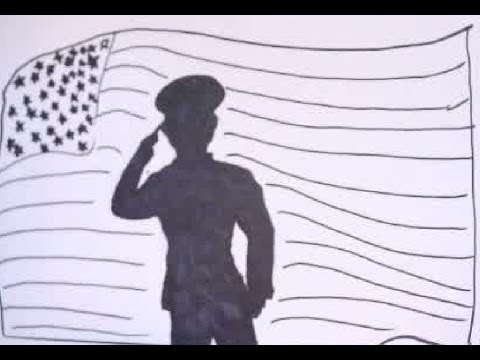 480x360 How To Draw A American Soldierflag - Soldier Drawing Easy