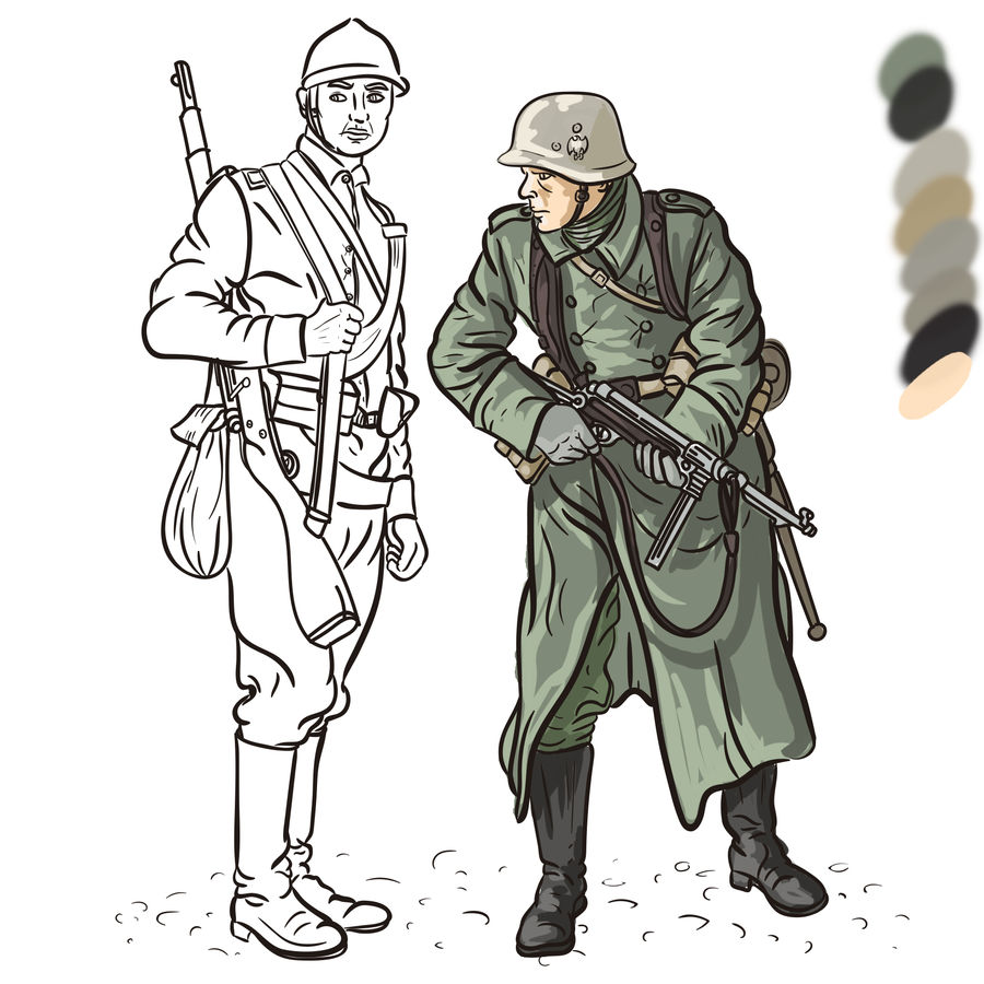 900x900 Entry - Soldier Drawing Pictures
