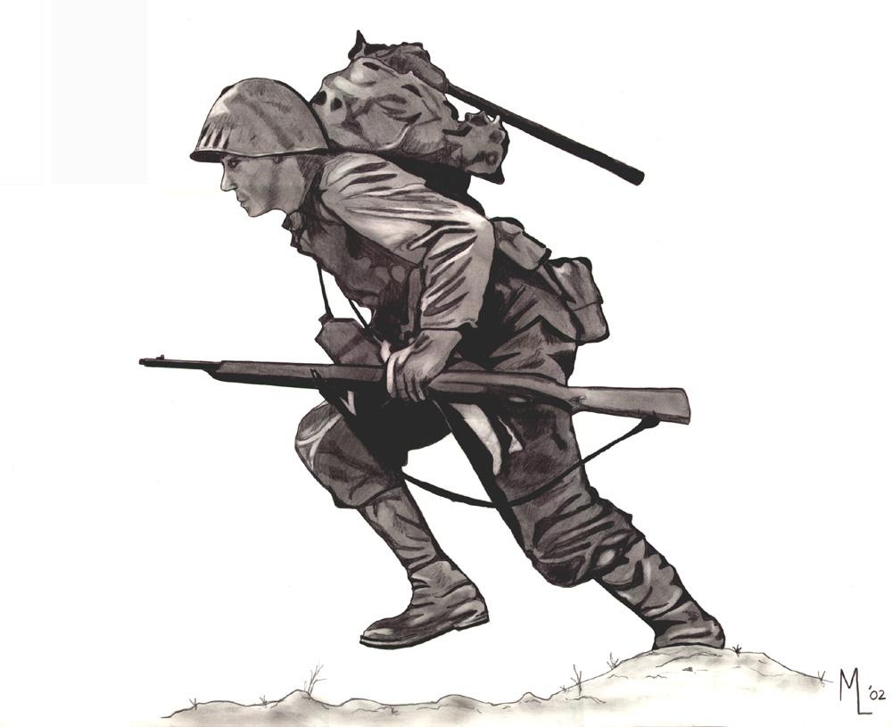 1000x815 mark lane's drawings - Soldier Drawing Pictures
