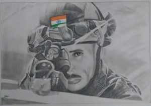 300x210 pencil sketches of army pencil drawing tutorial of army man - Soldier Drawing Pictures