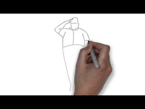 480x360 how to draw a black and white image of a soldier saluting - Soldier Saluting Drawing