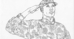 310x165 how to make a camouflage pattern let's draw people - Soldier Saluting Drawing