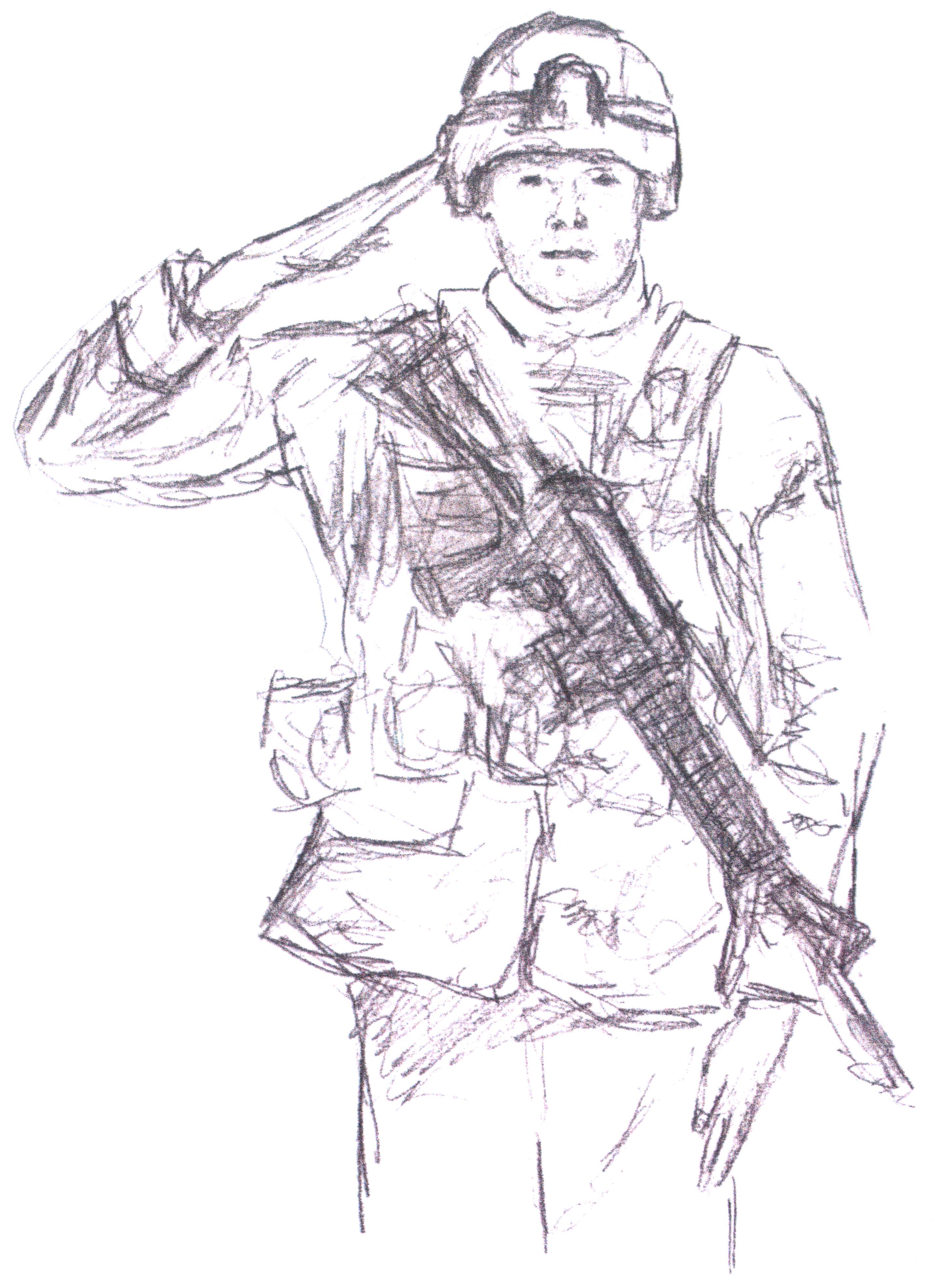 How To Draw A Army Man Saluting