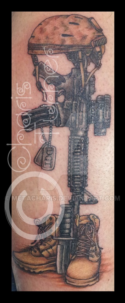 400x971 soldier's cross tattoo - Soldiers Cross Drawing