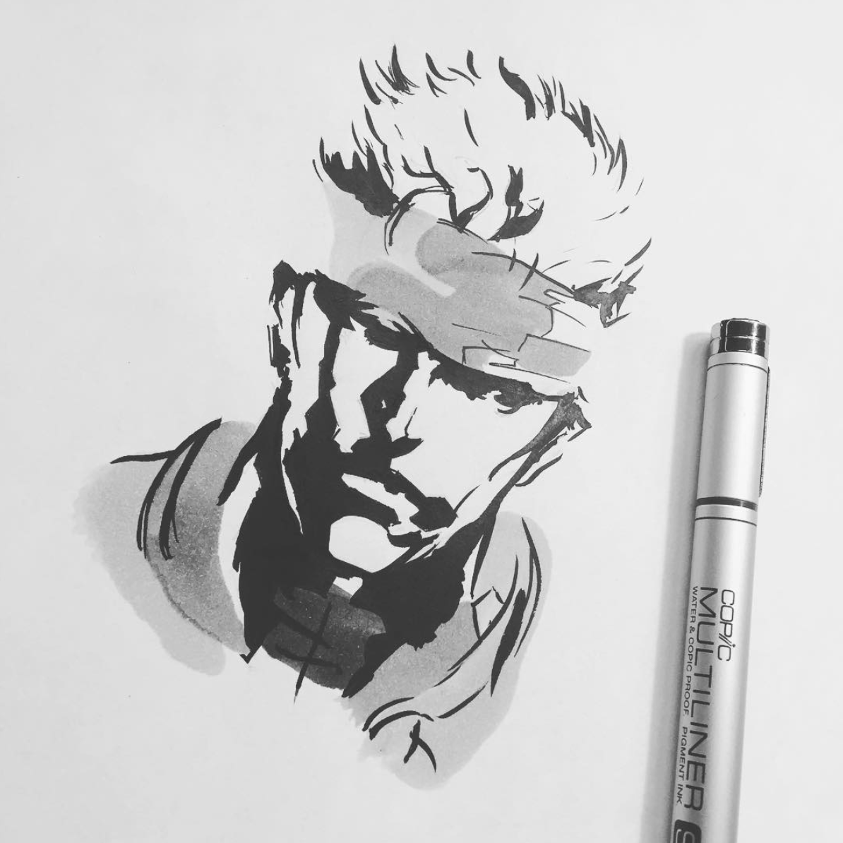 1194x1194 hope you guys like my solid snake drawing! gaming - Solid Drawing