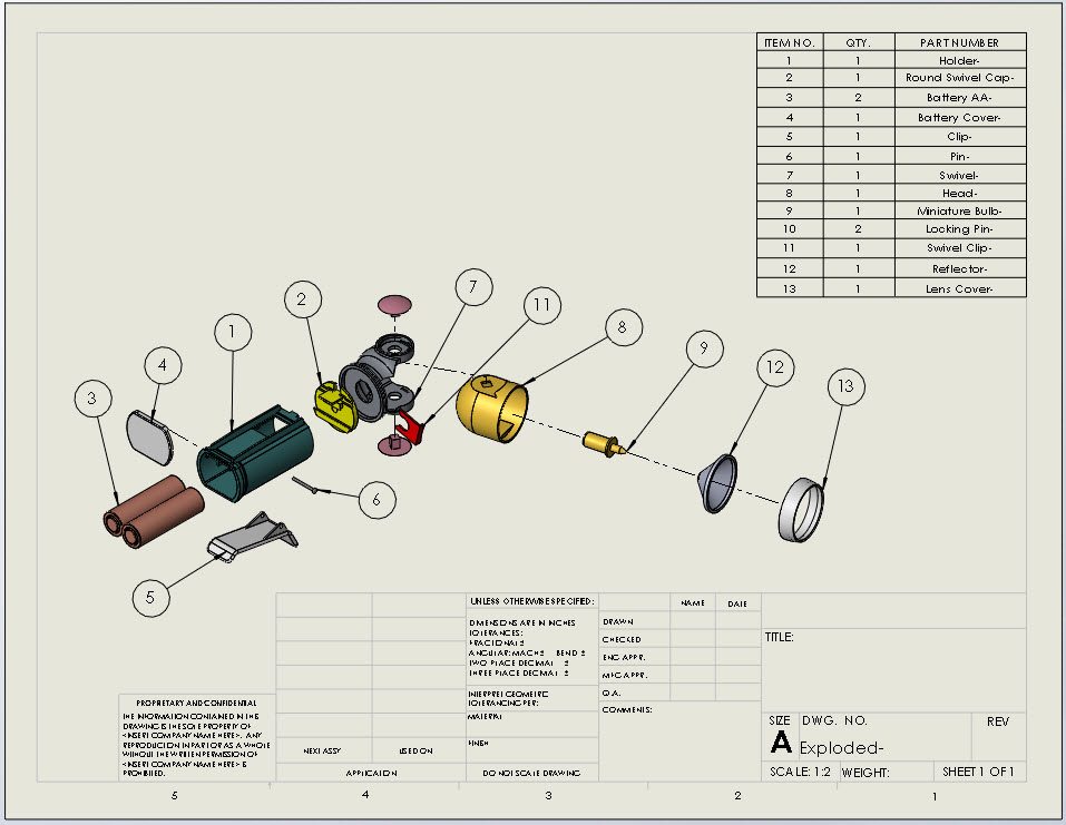 Exploded Assembly Drawing Solidworks
