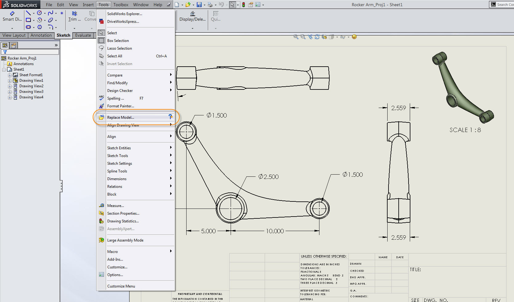 1667x979 How To Replace Model In Solidworks Drawing View - Solidworks Drawing