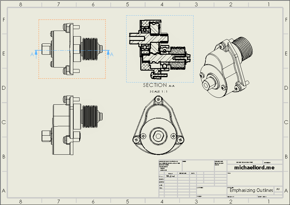 926x656 Solidworks Making Your Drawings Look Nicer! Drawing Views - Solidworks Drawing
