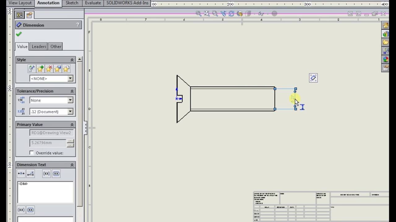 SolidWorks Drawing Symbols