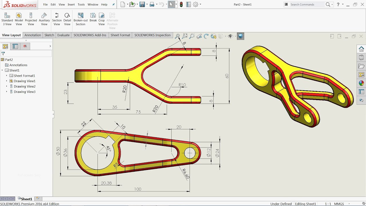 Solidworks Drawing Tutorial At PaintingValley.com | Explore Collection ...