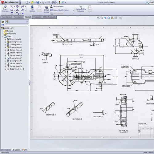 500x500 solidworks drawings training - Solidworks Engineering Drawing