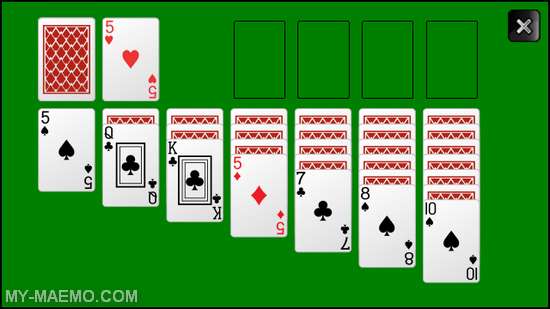 simple one card draw solitaire classic