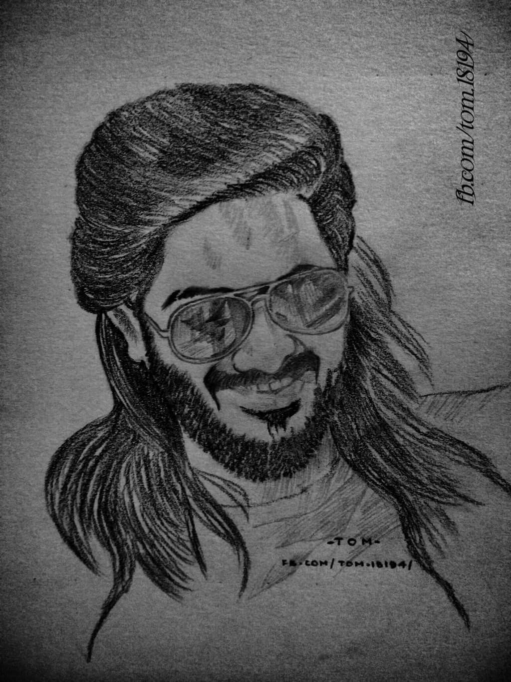 1024x1365 dulquer salmaan solo drawing in drawings, sketches, paper art - Solo Drawing