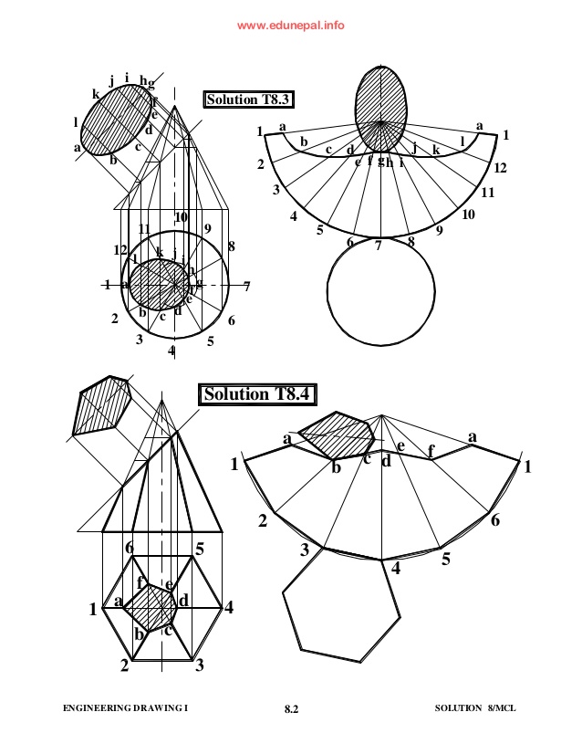 638x826 Engg Drawing I Tutorial Solution - Solution Drawing