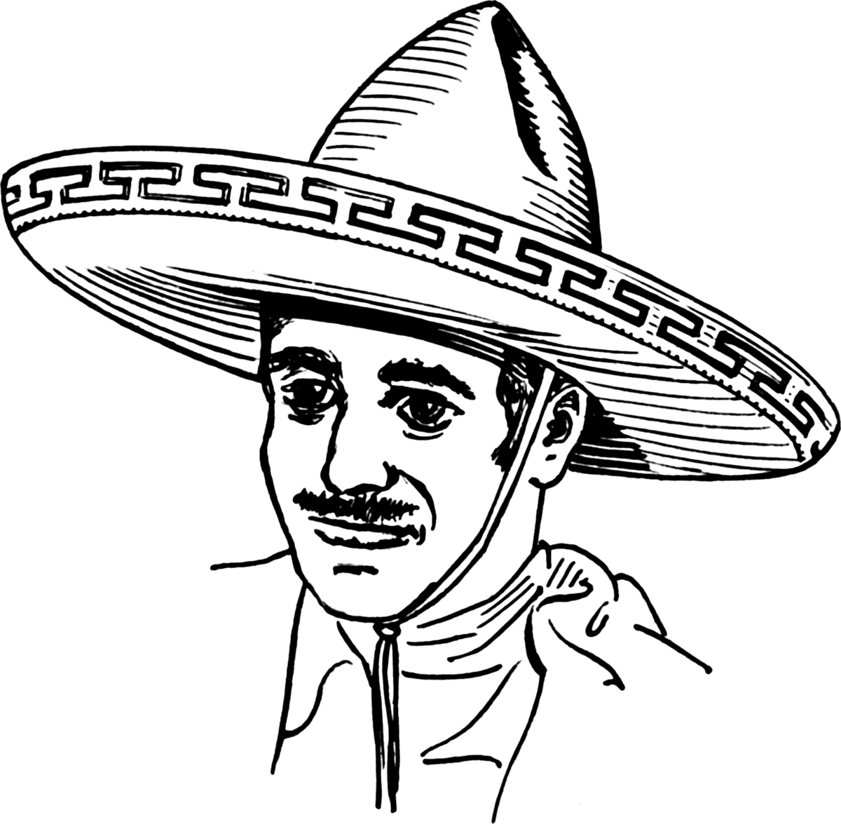 1200x1175 sombrero - Sombrero Drawing