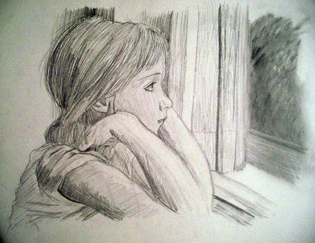 453x350 missing someone sketch - Someone Drawing