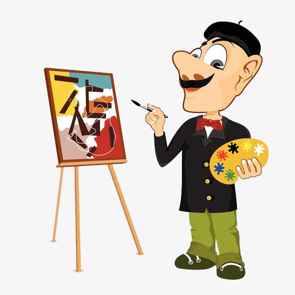 600x600 someone who paints with a dye tray, painting, draw, drawing png - Someone Drawing