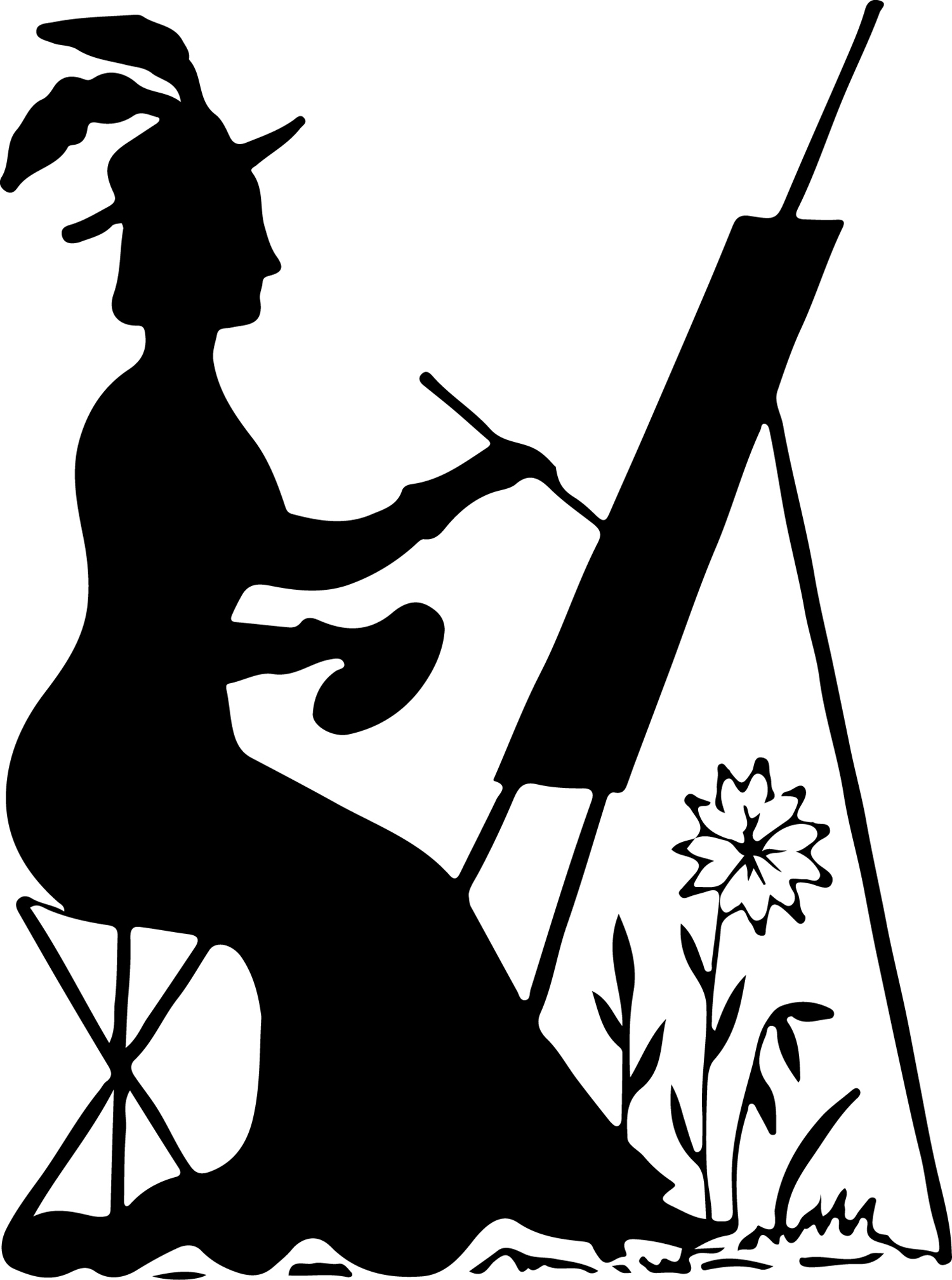 1500x2016 Silhouette Of Someone Drawing Great Free Clipart, Silhouette - Someone Drawing Clipart