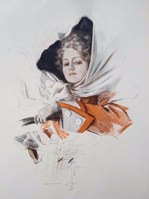 480x640 vintage harrison fisher print p f collier son drawing art - Son Drawing