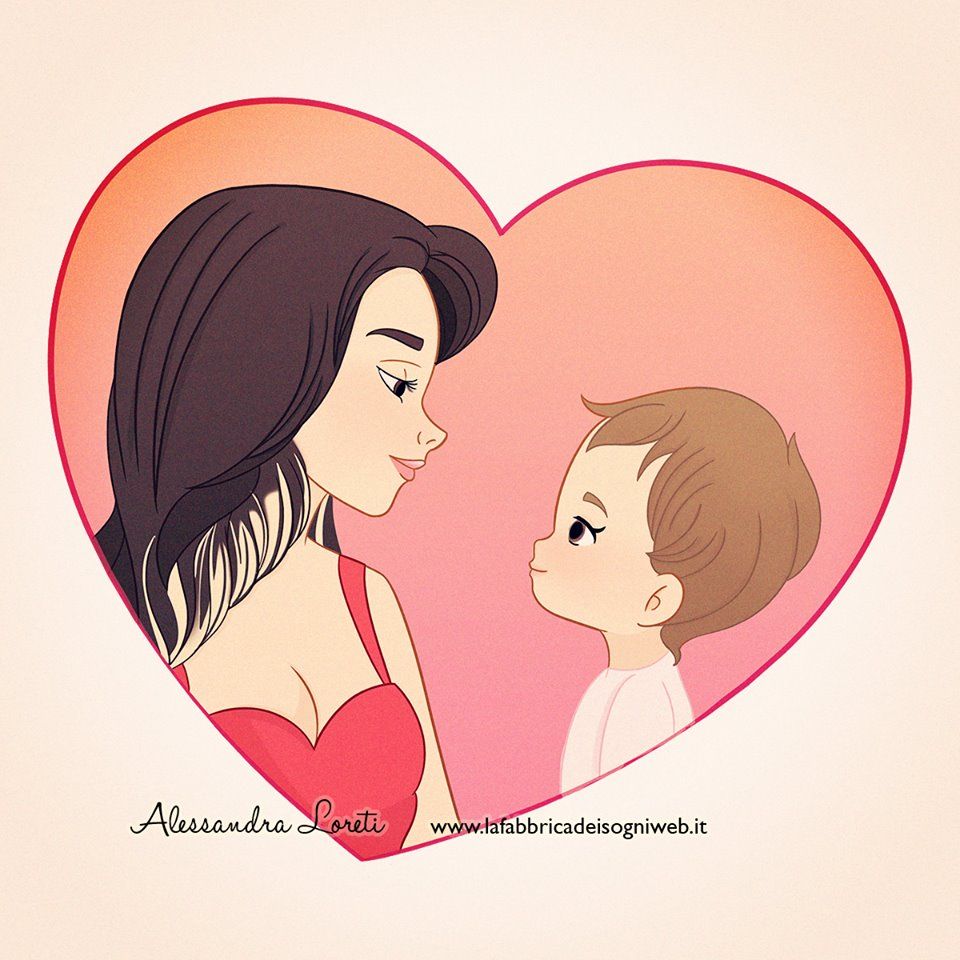 960x960 mother and son - Son Drawing