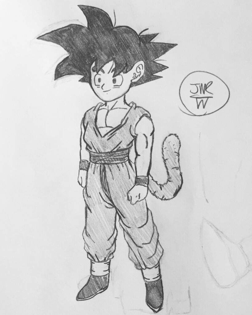 819x1024 kid son goku drawing dragonballz amino - Son Goku Drawing