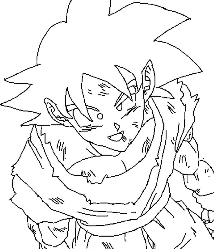 829x964 Son Goku Drawing - Son Goku Drawing