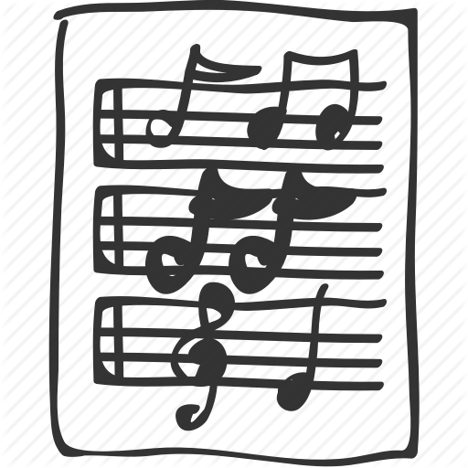 512x512 drawing, music, note, rhythm, school, song, subject icon - Song Drawing