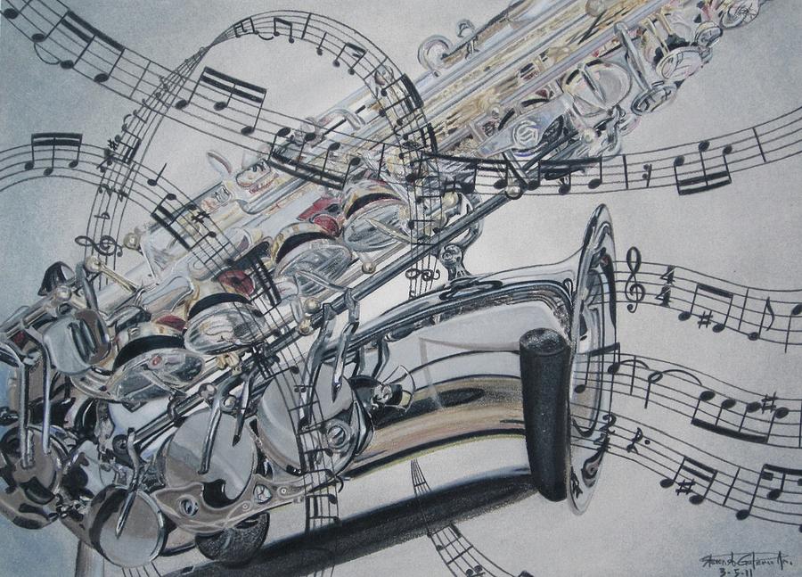 900x647 The Jazz Song Drawing - Song Drawing