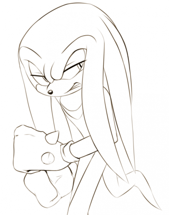568x719 knuckles - Sonic And Shadow Drawings