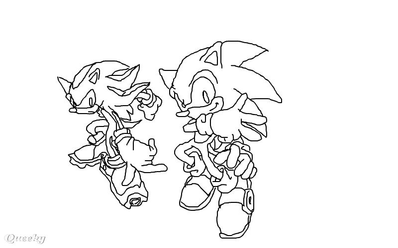 800x500 Sonic And Shadow An Anime Speedpaint Drawing - Sonic And Shadow Drawings
