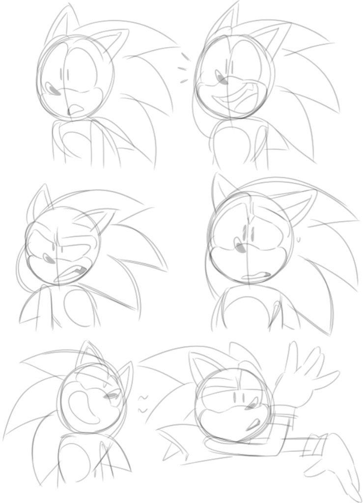 739x1024 Aww! Cute! The Blue Blur How To Draw Sonic, Hedgehog Drawing - Sonic And Shadow Drawings