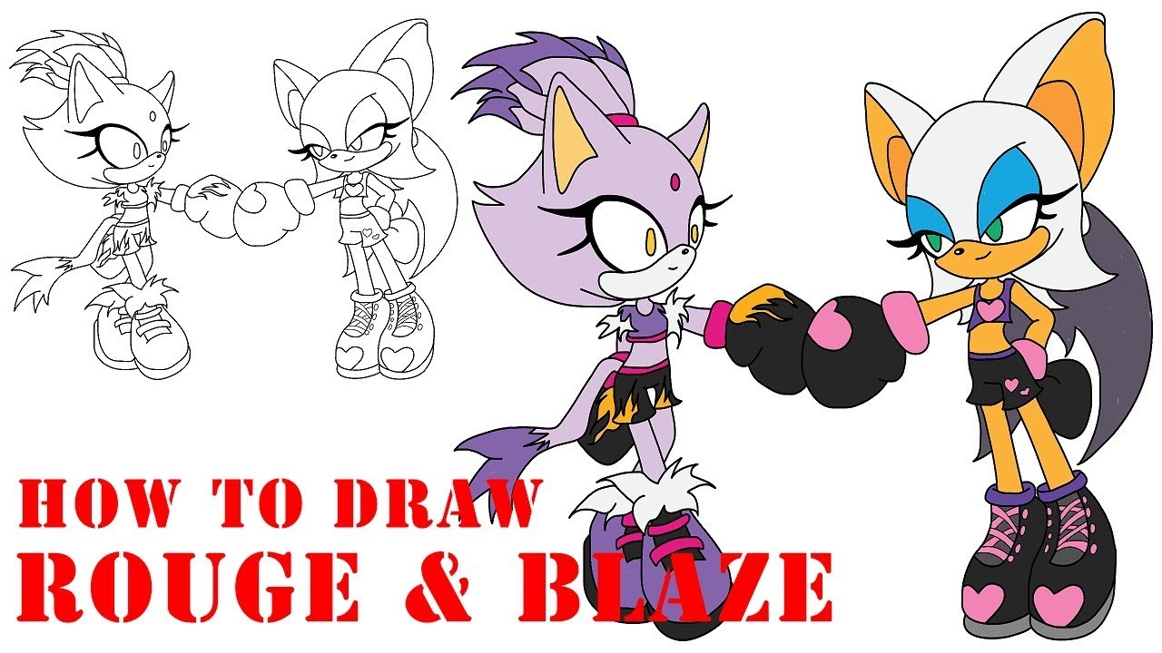 1280x720 sonic boom how to draw rouge blaze draw sonic tutorials step - Sonic Boom Drawing