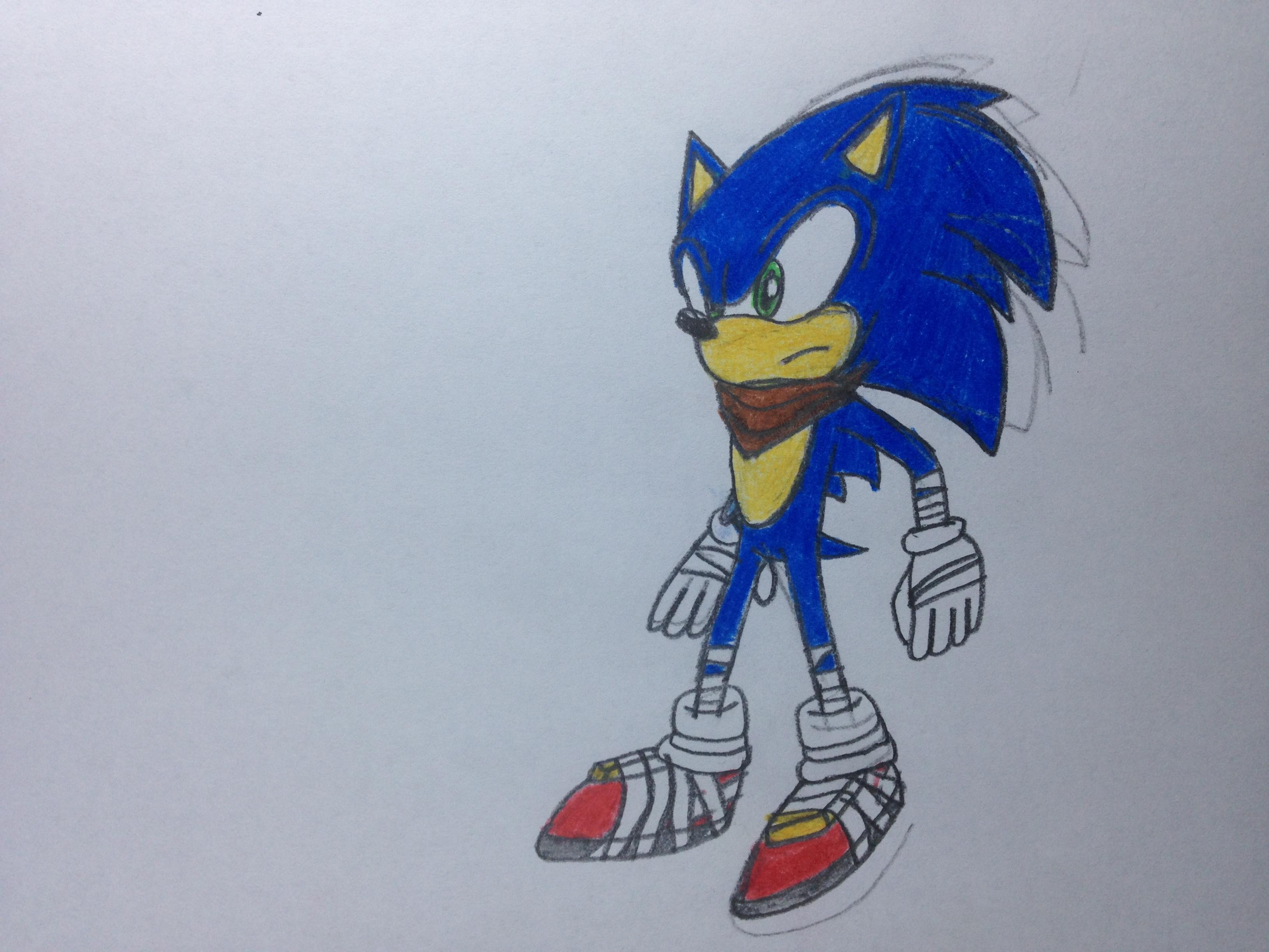 3264x2448 here is a drawing of sonic the hedgehog - Sonic Boom Drawing